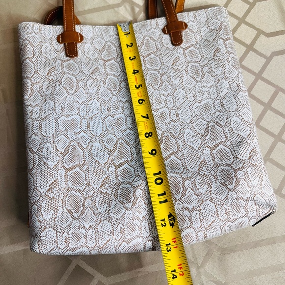 Consuela Clay Everyday Leather Tote Bag Snakeskin Print - Picture 8 of 9